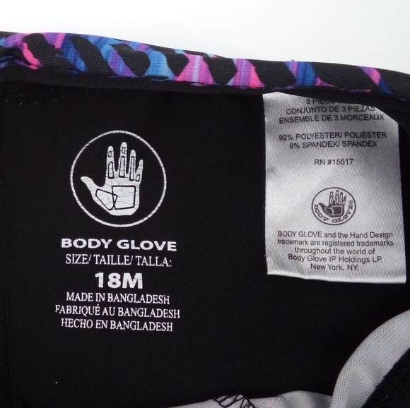 Body Glove 18 Months Workout Spandex Gymnastics Set Black Purple 2 Piece - Picture 12 of 14